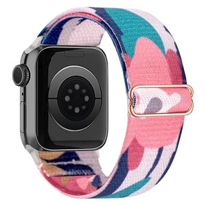 Cute Flower Pattern Stretchy Band Compatible with Apple Watch 38/40/41mm - NEW